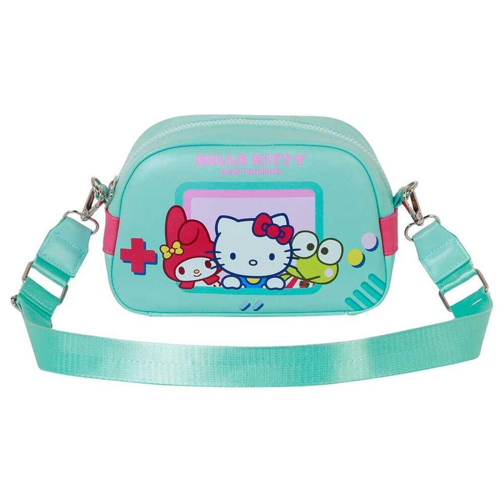 Kindersporttas Hello Kitty met verstelbare schouderband aquagroen 2/5
