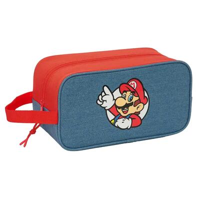 Borsa porta scarpe per bambini di Super Mario con robusta maniglia laterale