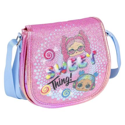 Sac bandoulière pailleté LOL Surprise pour enfants, en cuir PU résistant, rose