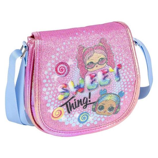 Sac bandoulière pailleté LOL Surprise pour enfants, en cuir PU résistant, rose