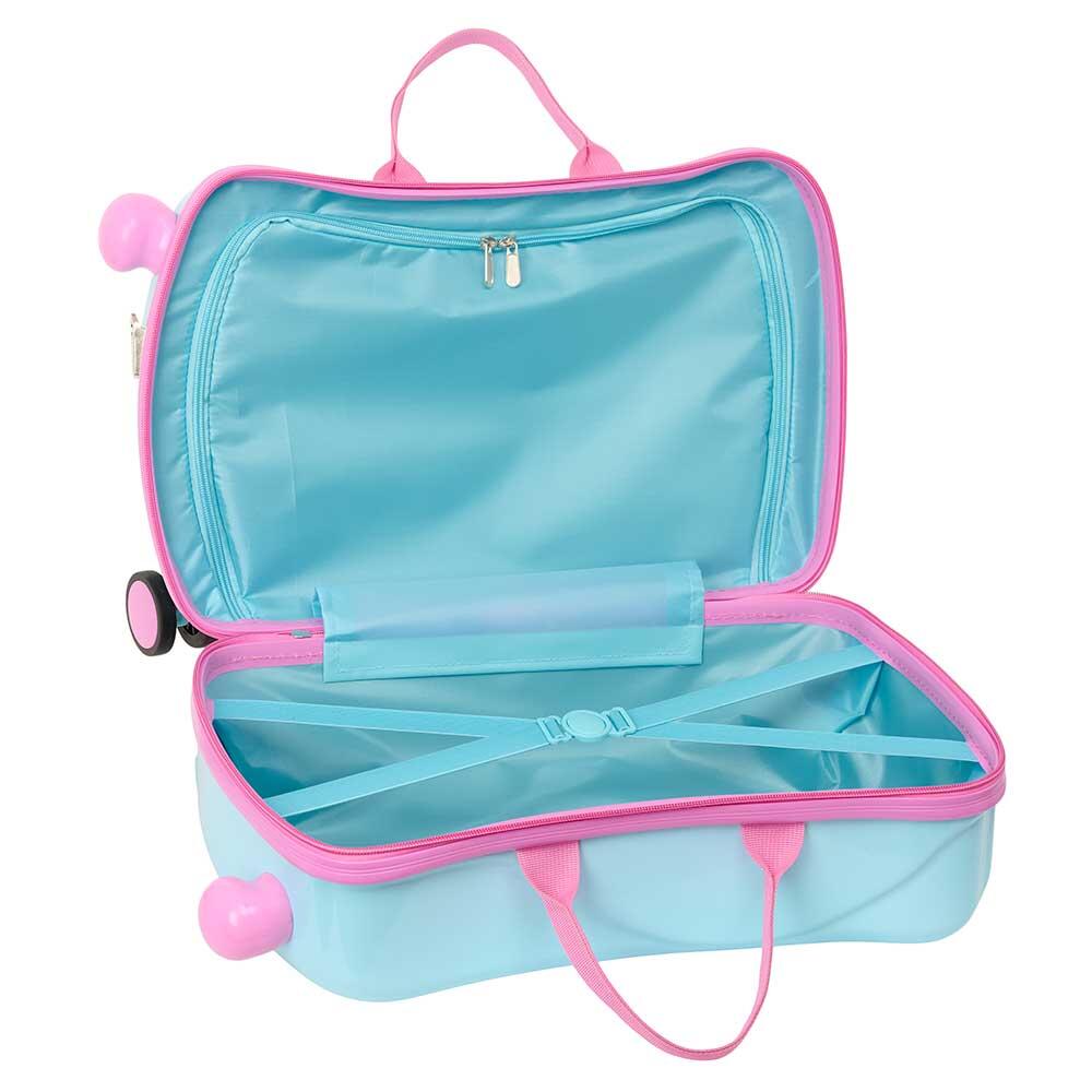 Mochila infantil Flat Star com cordão e bolso interno verde menta. 4/4