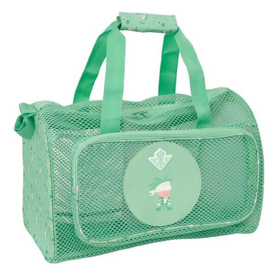 Real Betis Sporttasche für Erwachsene mit Schultergurt und Taschen – Schwarz