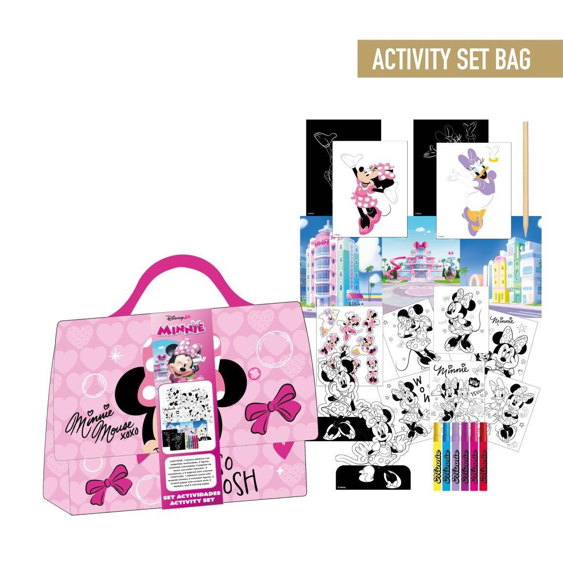 Sac de sport à roulettes pour enfants Minnie Mouse, en ABS rose résistant 1/1