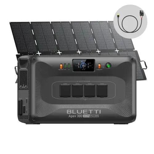Apex 300+500W BLUETTI Solar Generator, 5529Wh Long-Term Home Backup - 99% RENEW