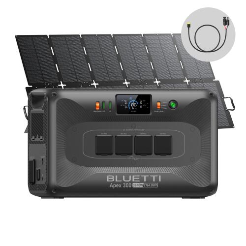 Generator Solarny BLUETTI Apex 300 + 500W, 5529,6Wh na awarie - 99% RENEW