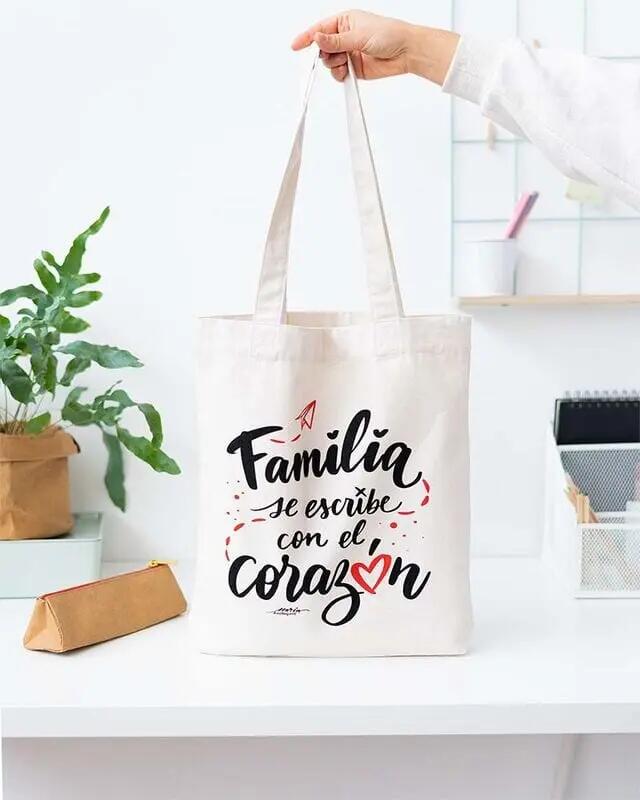 Borsa per la spesa Customizarte per adulti in cotone riciclato con manici 4/4