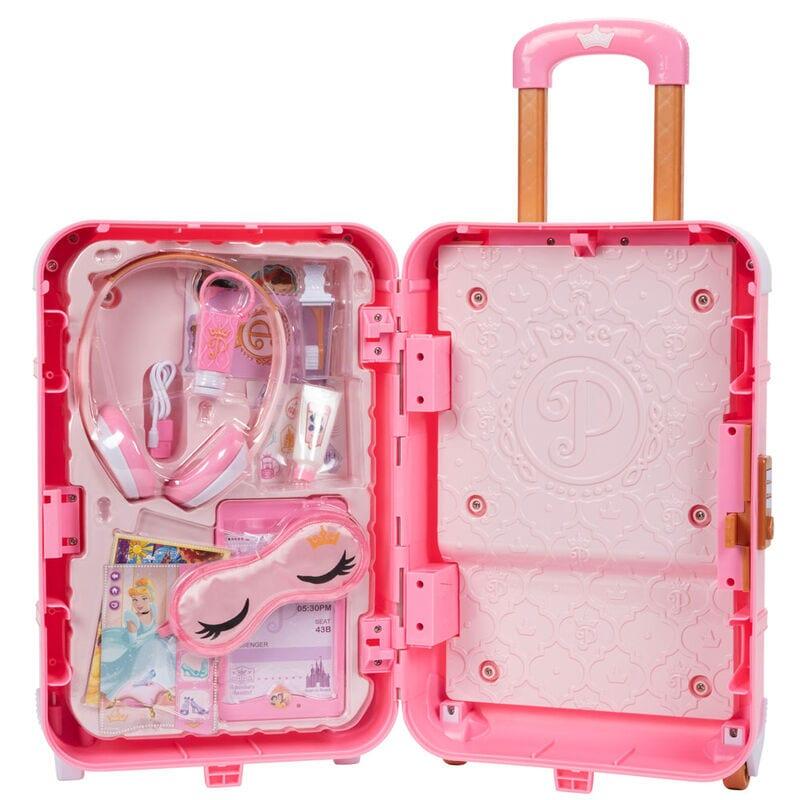 Prinzessinnen-Koffer für Kinder mit Rollen und Teleskopgriff, rosa und weiß 5/6