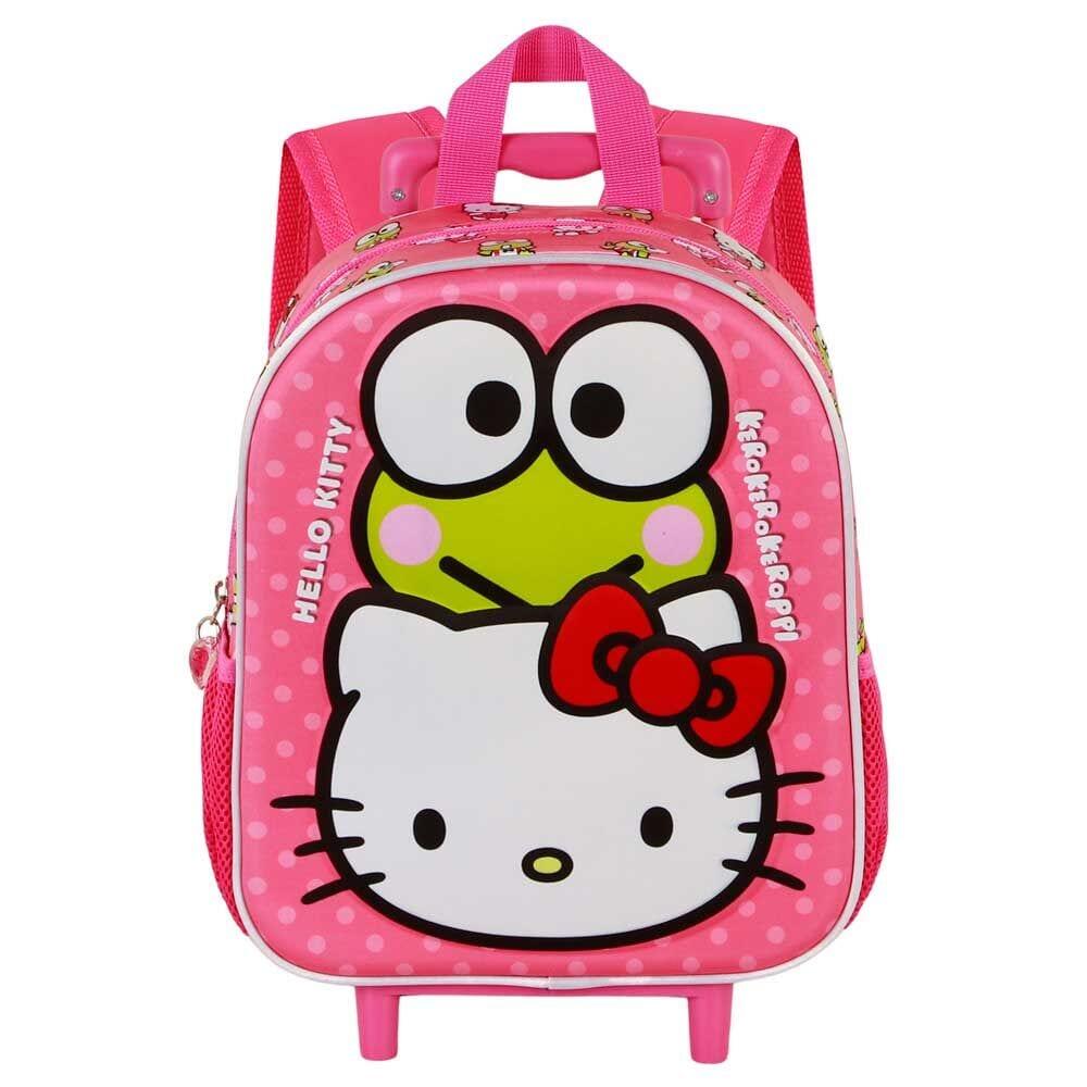 Bolsa de Deporte Infantil Hello Kitty Tipo Trolley 2 Ruedas 3D Rosa 2/4