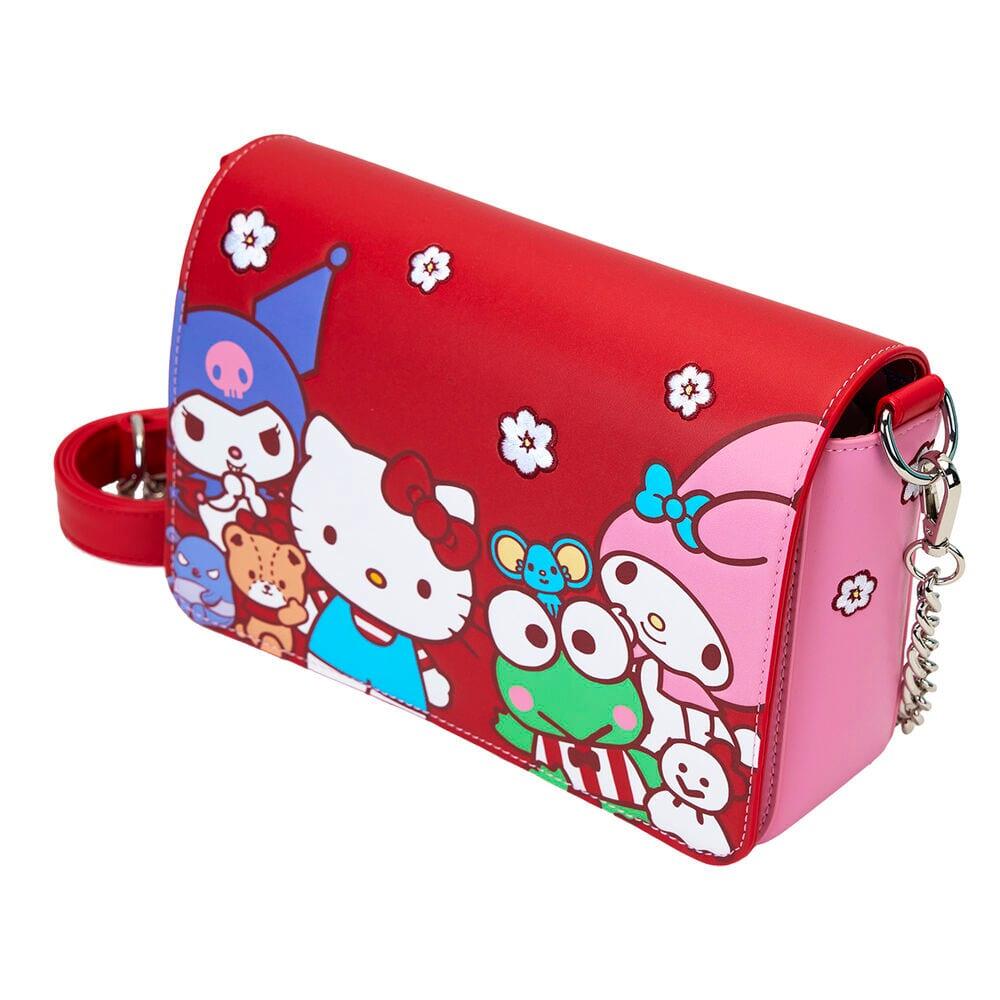 Hello Kitty und Freunde Umhängetasche für Kinder aus veganem Leder, Rot 4/4