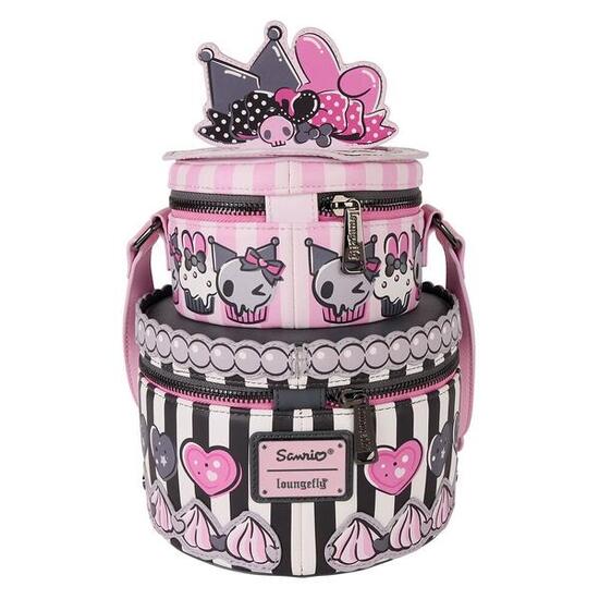 Sac bandoulière enfant My Melody et Kuromi avec bandoulière réglable, rose