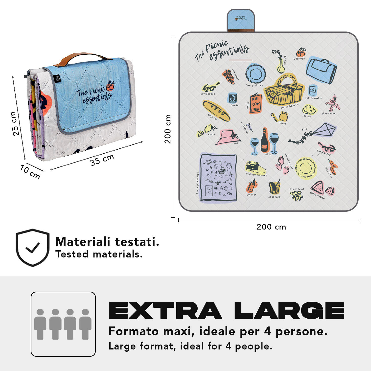 Telo Picnic Adulto Picnic Essentials 5/7