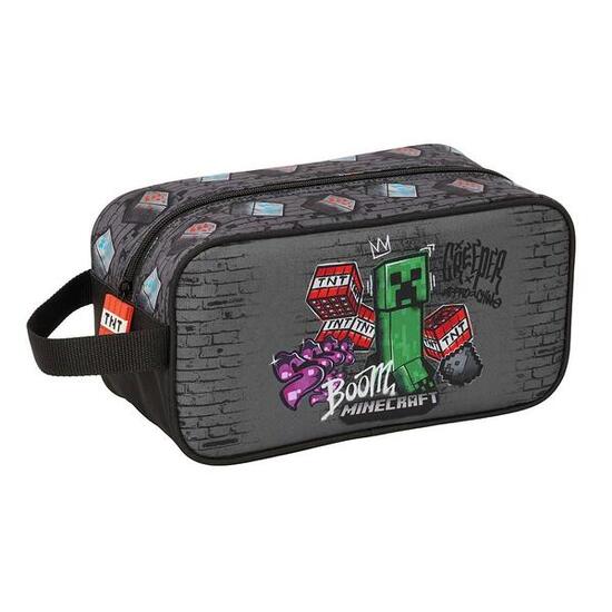 Sac à chaussures Minecraft pour enfants, avec poignée et fermeture éclair