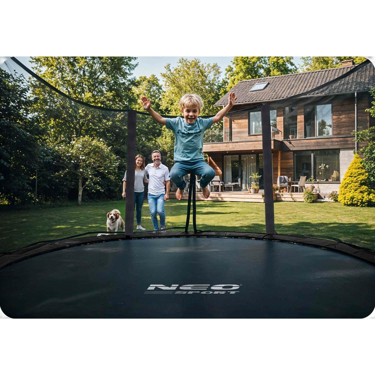 Trampolina ogrodowa Neo-Sport NS-12C231 Circle 374cm/12ft z siatką wewnętrzną 7/7