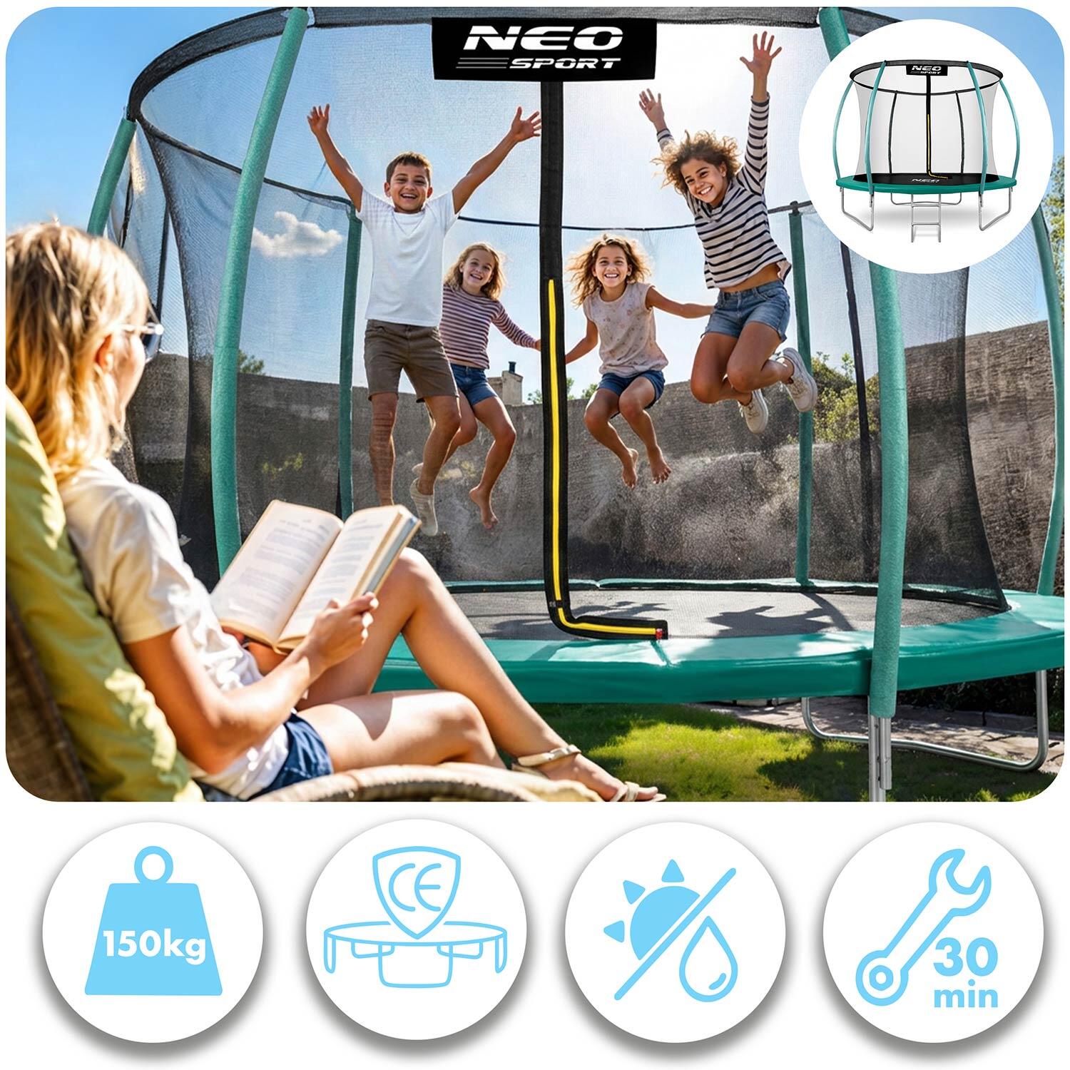 Gartentrampolin Kindertrampolin mit Sicherheitsnetz NS-12C181 374 cm (12 ft) 7/7