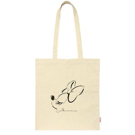 Grand sac fourre-tout Minnie Mouse pour enfants avec poignées, beige
