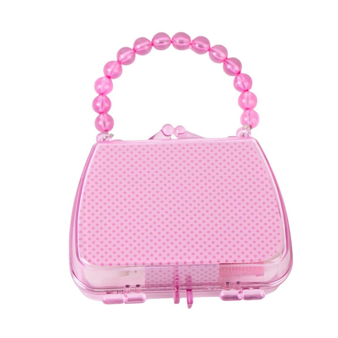 Mochila infantil 3D Princesa com Rodinhas, 2 Rodas e Alça Telescópica, Rosa 3/7