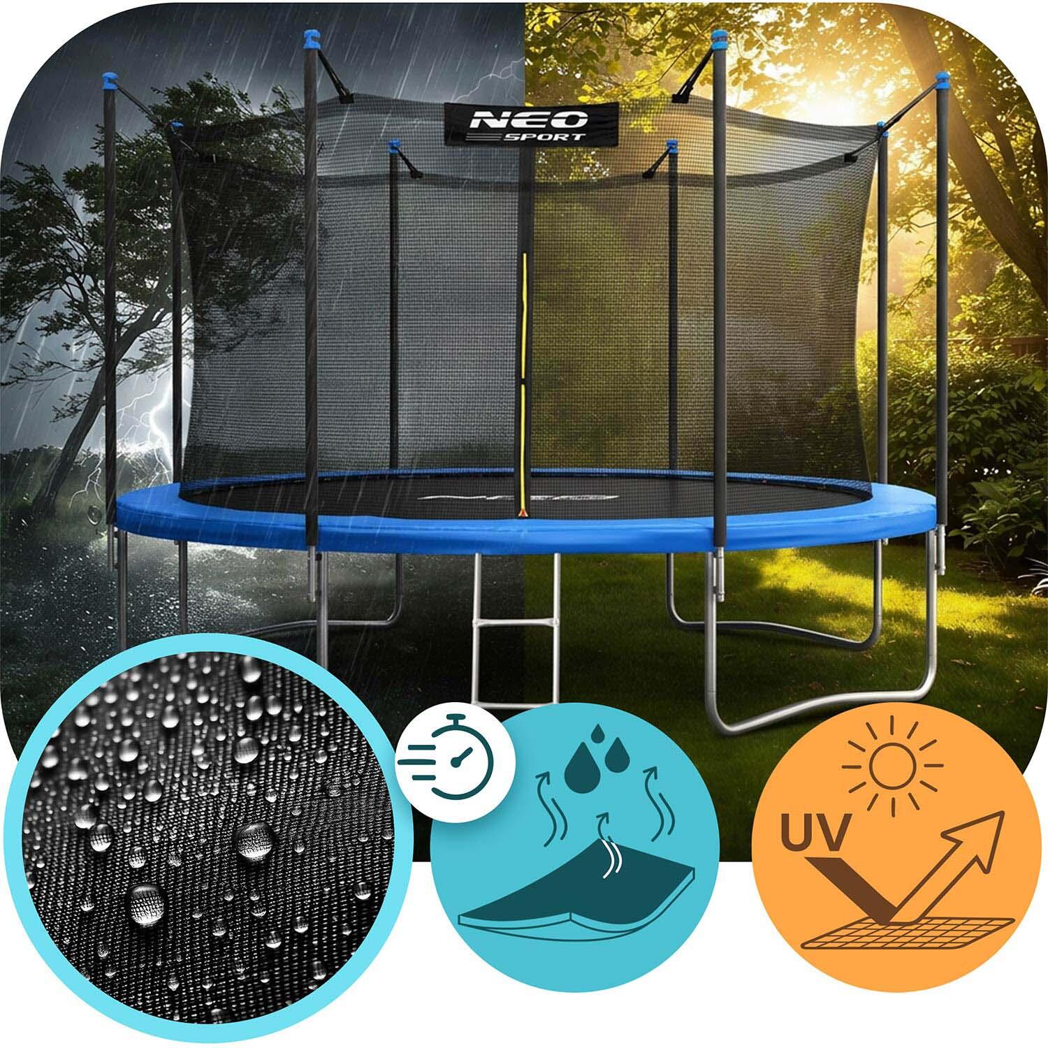 Trampolin Gartentrampolin Kindertrampolin Sicherheitsnetz Neo-Sport 374 cm 12FT 6/7