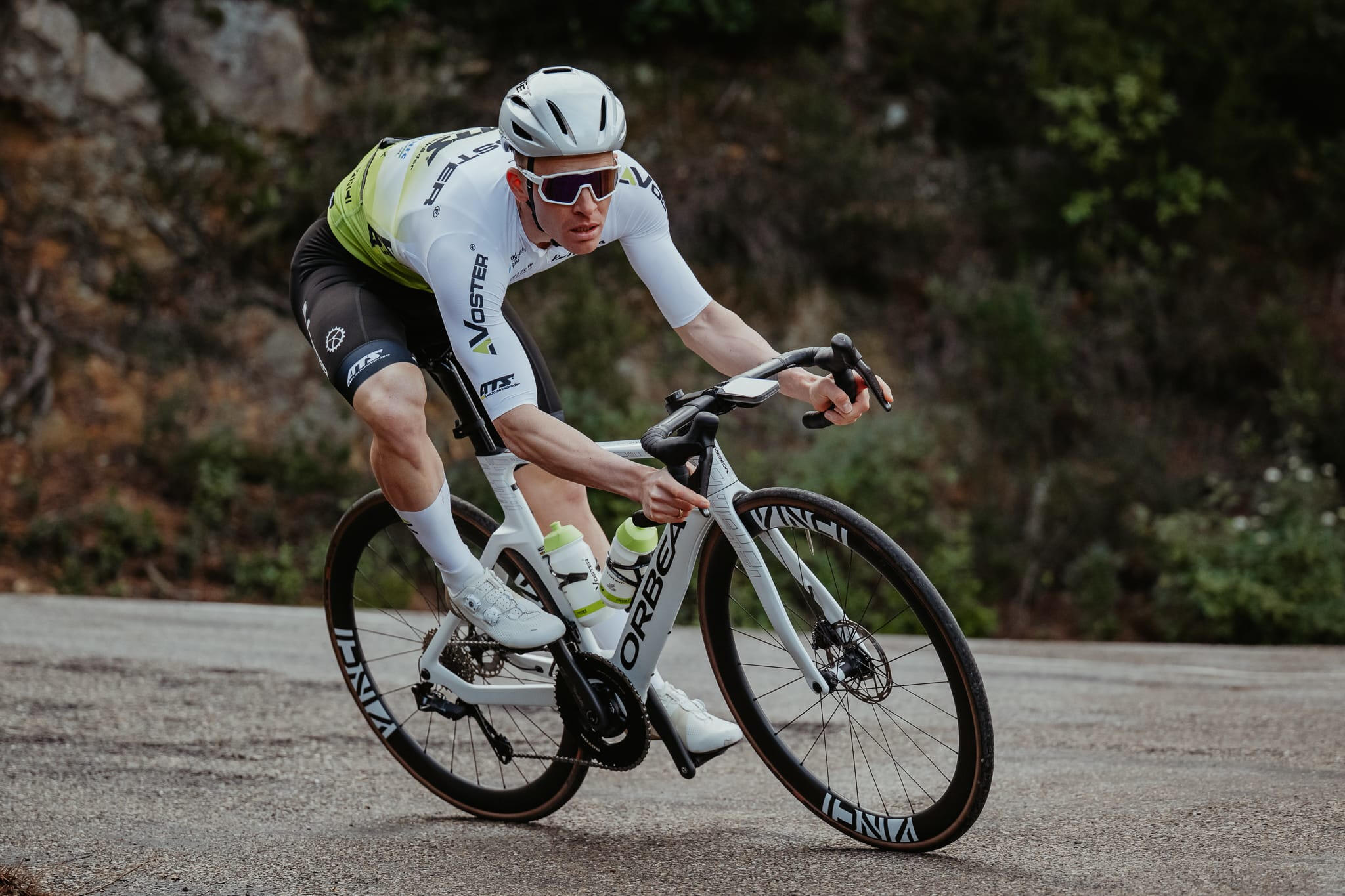 Koła szosowe karbonowe Vinci Rapid 50mm 2026, białe, piasty V Tour, Shimano HG 5/7