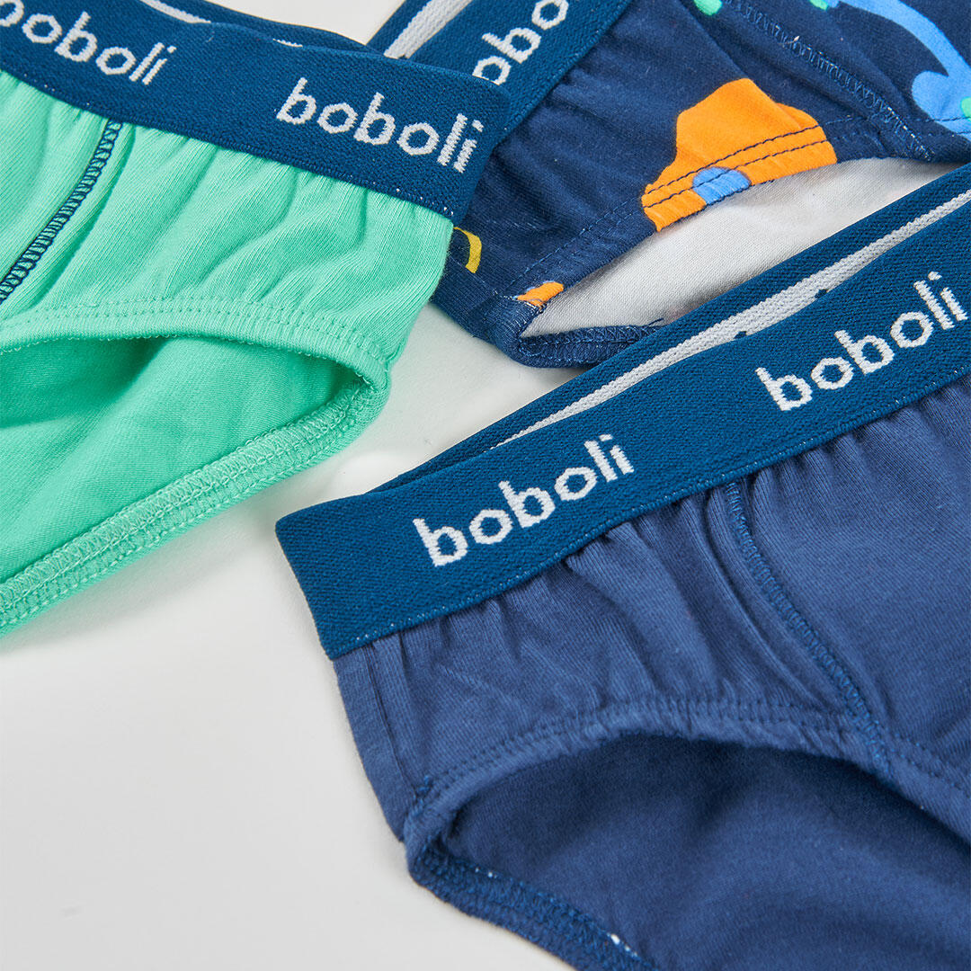 Pack de 3 calzoncillos estampados para niño de algodón elástico 7/7