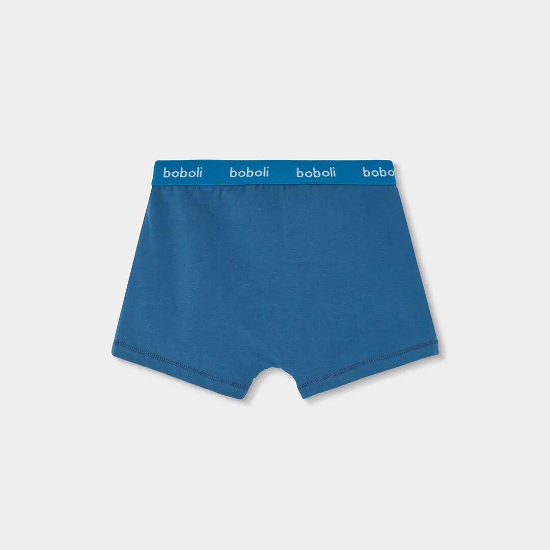 Pack 3 boxers azul estampado rayas y croissants 7/7