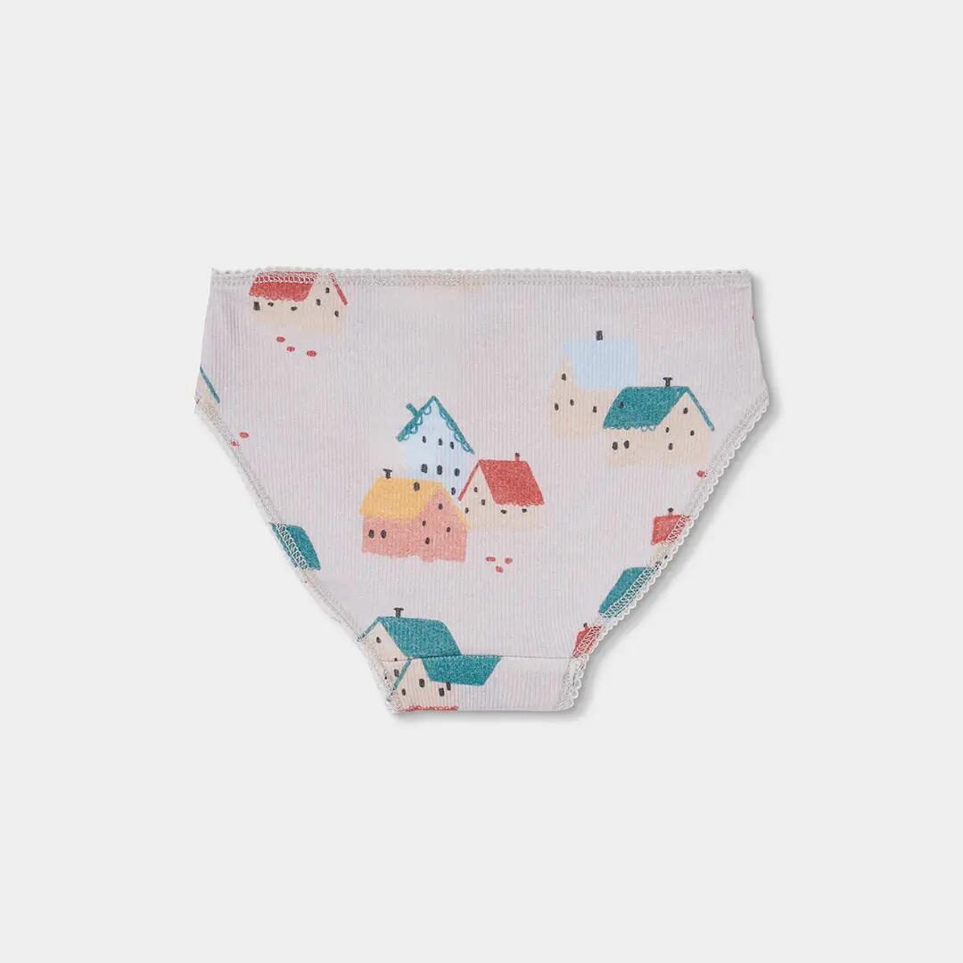 Pack 3 bragas rosa estampado casitas y vichy 6/7