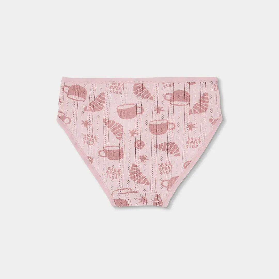 Pack 3 braguitas rosa estampado desayuno 6/7