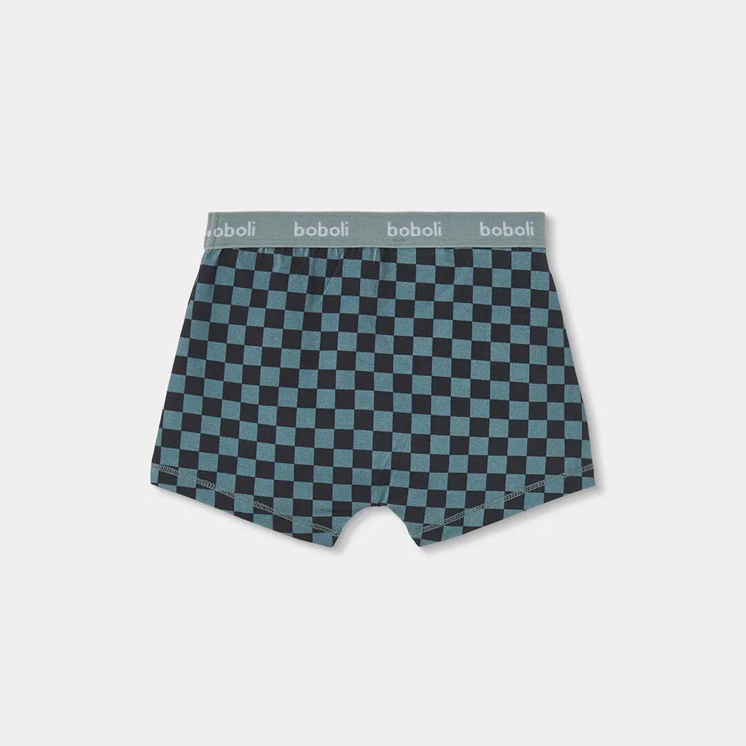 Pack 3 boxers niño verde estampado cuadros 6/7