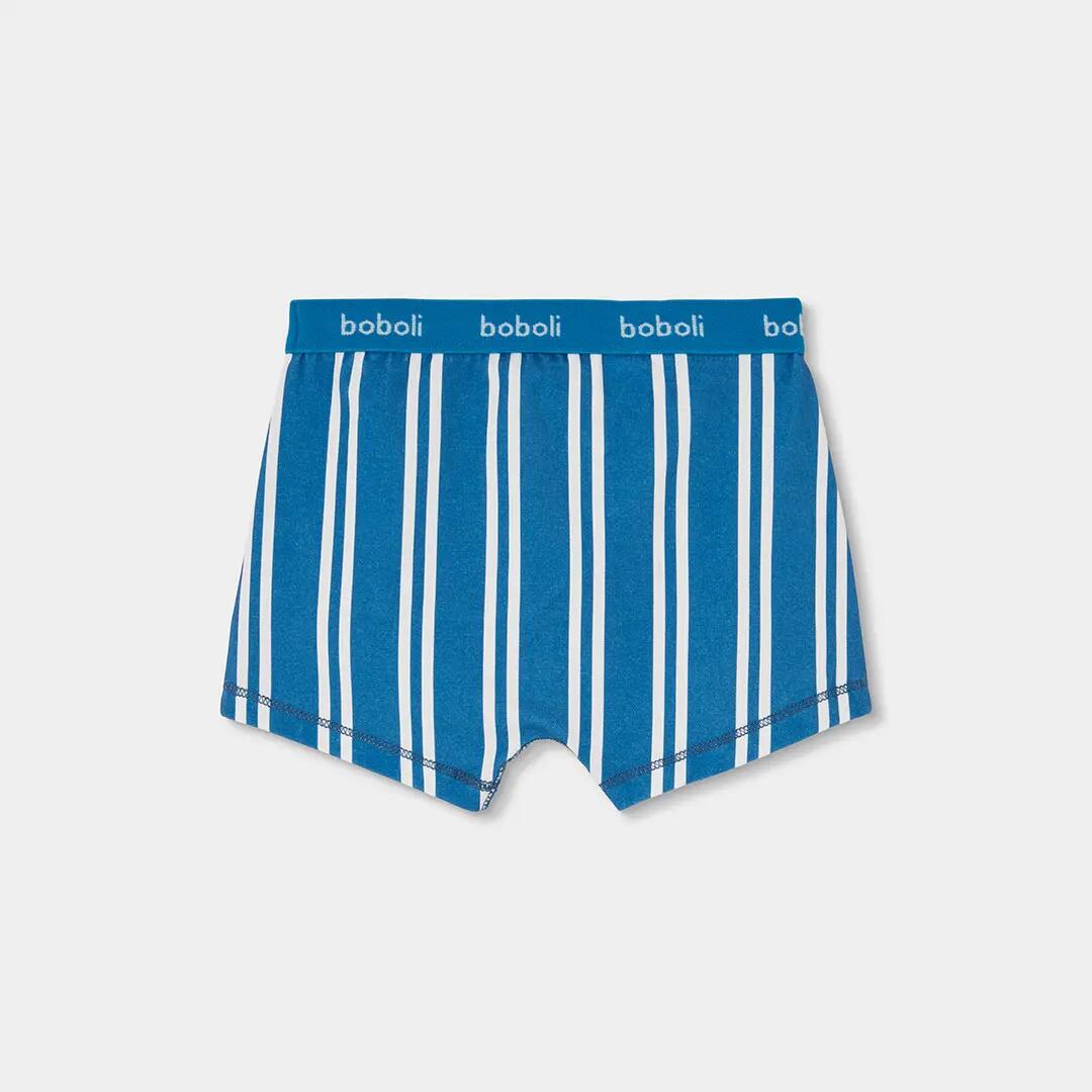 Pack 3 boxers azul estampado rayas y croissants 6/7