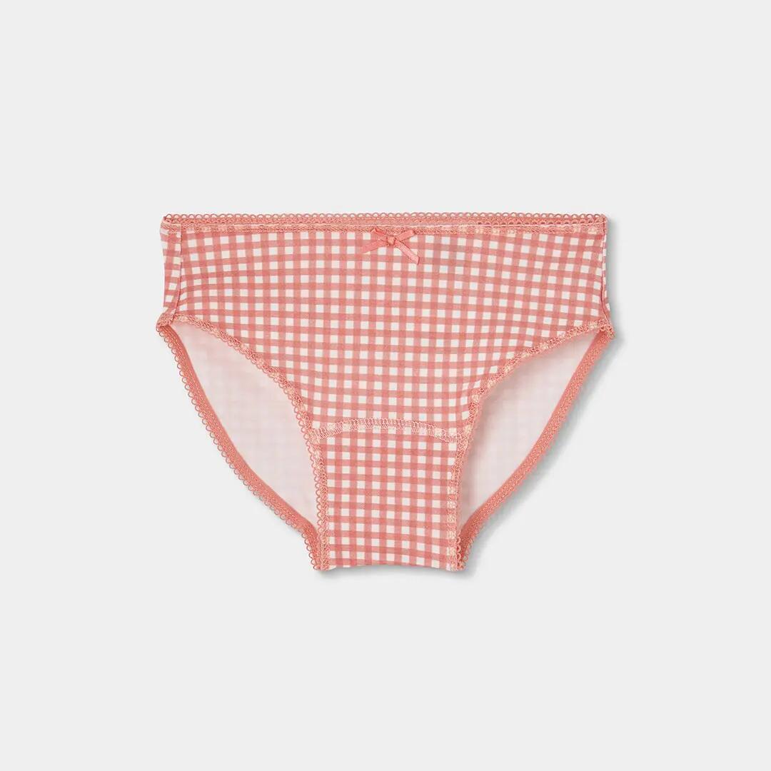Pack 3 bragas rosa estampado casitas y vichy 4/7