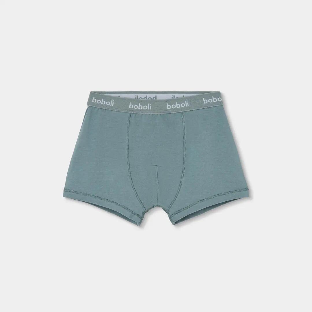 Pack 3 boxers niño verde estampado cuadros 4/7