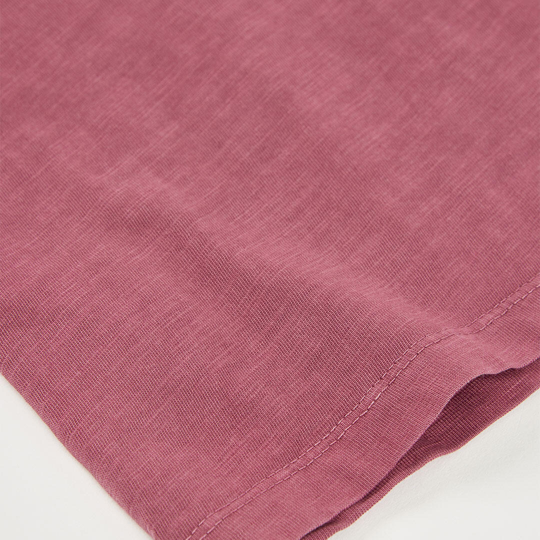 Camiseta Infantil de Algodón con Estampado de Palmeras para Niña, Color Ciruela 4/4