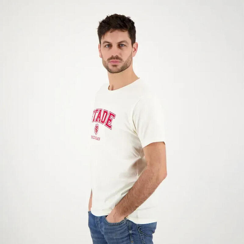 Tricou bărbătesc cu mânecă scurtă Brodi Stade Toulousain Ecru