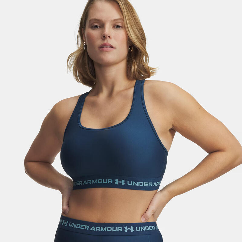 Bustieră sport Under Armour® Crossback Mid Blue Ardent