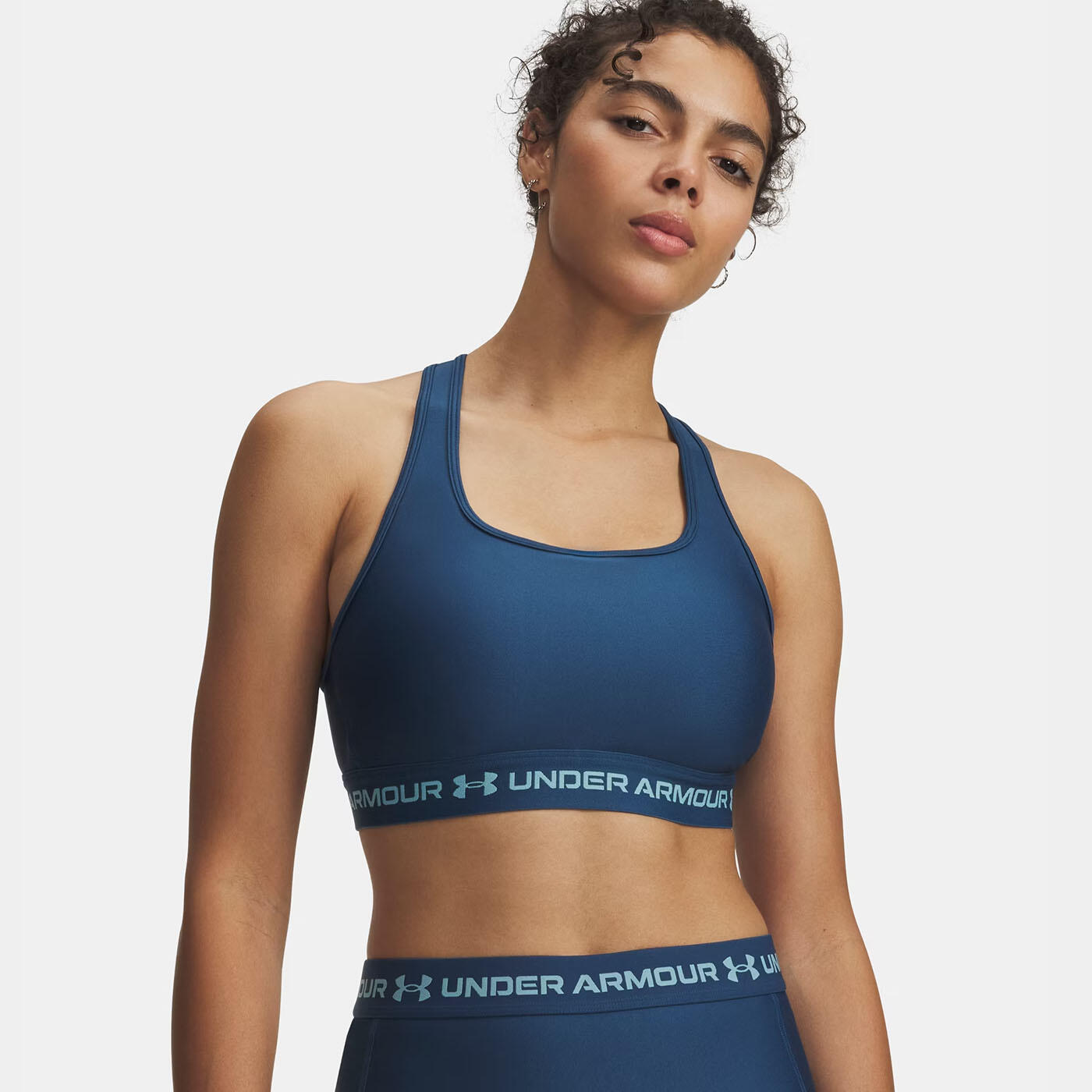 Brassière de sport Under Armour® à dos croisé et maintien modéré Bleu ardent 3/7