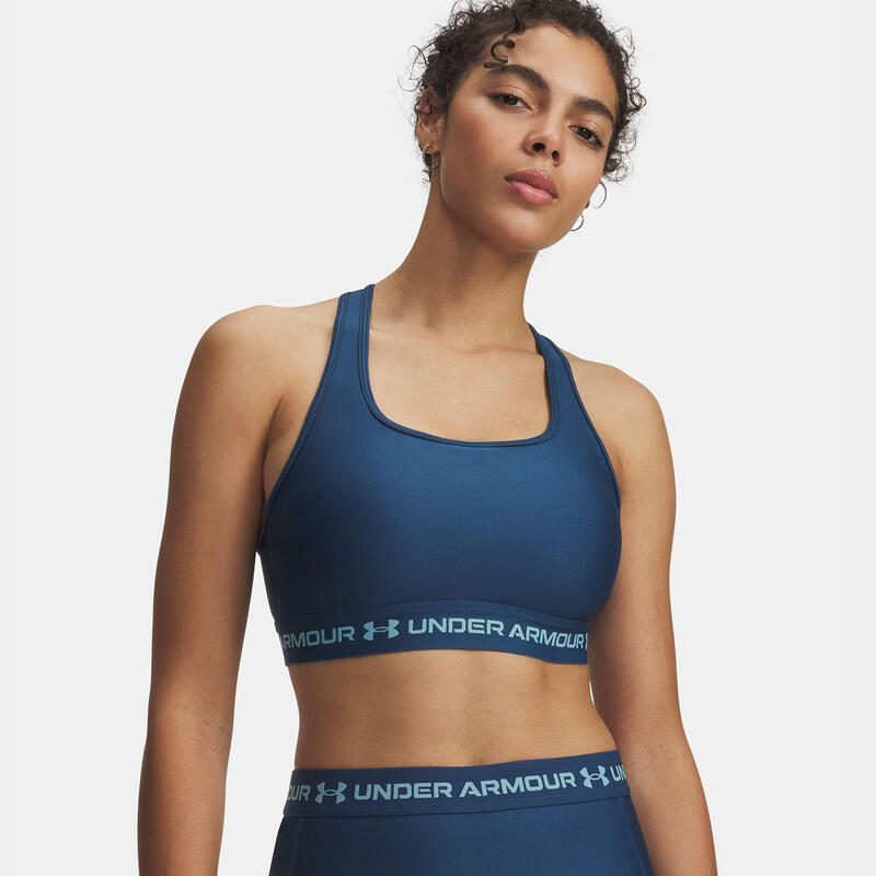 Bustieră sport Under Armour® Crossback Mid Blue Ardent