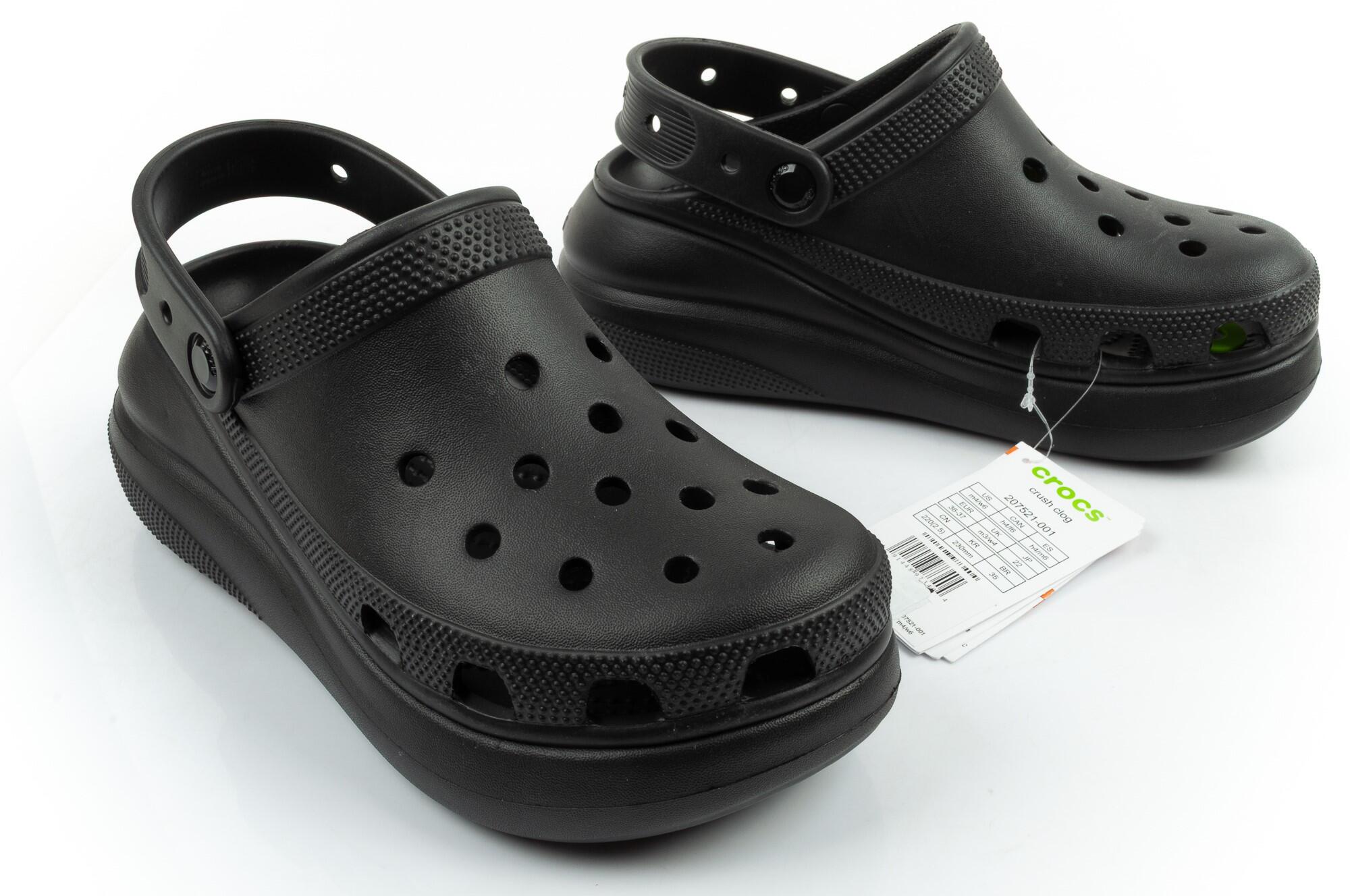 Crocs Classic Crush Clog Black 6/7