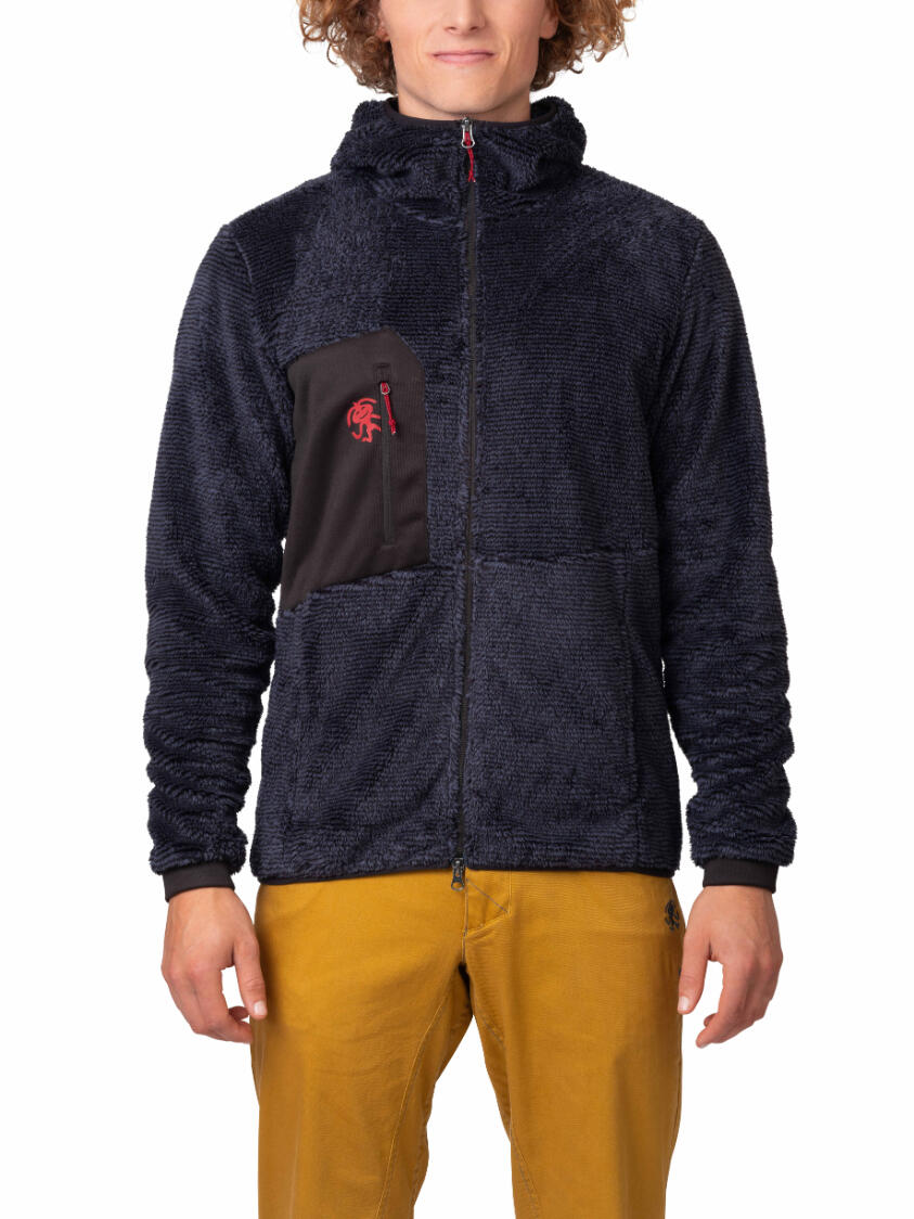 Sweat zippé Rafiki HULK homme dark navy polarstretch Loft‑fleece isolant capuche 5/7