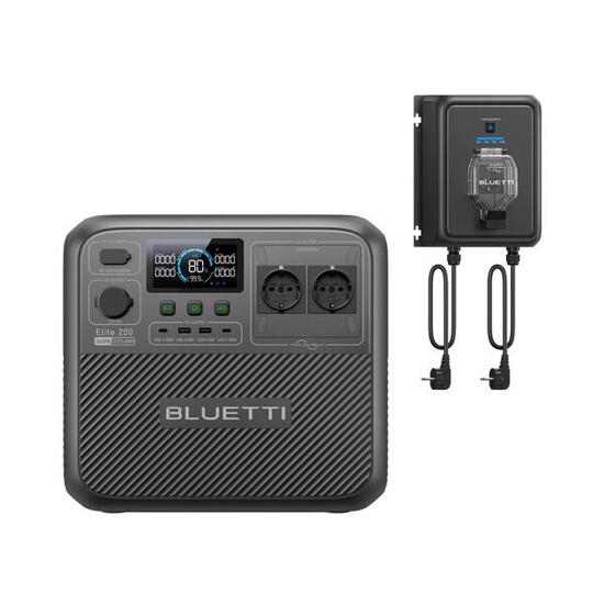 BLUETTI Elite 200 V2+Balco Transfer Hub,Balkon-Solarspeicher für Einsparung