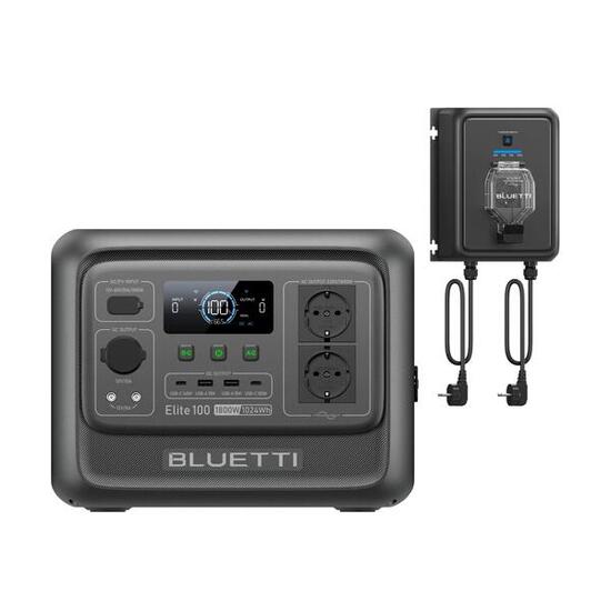 Elite 100 V2+Balco Transfer Hub, BLUETTI Balkonkraftwerk-Speicher für Notfall