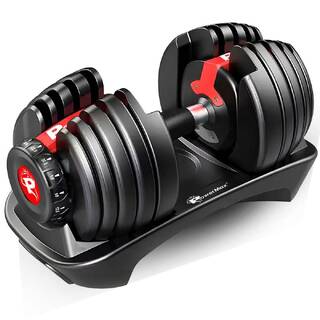 PowerMax Fitness PDA-24 Pro-Adjustable Dumbbell 2.5KG - 24KG Quick Select Weight | Heavy-duty 15-in-1 Dial Change Hand Weight for Home Gym Workout | Strength training equipment for 50lbs-52lbs (Pack of 1)