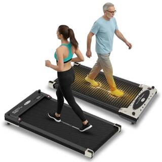 PowerMax Fitness FLIPPAD 2.5HP DC Motorized Under Desk 3-in-1 Treadmill with Dual-Function, Built-in Acupressure & Bluetooth
