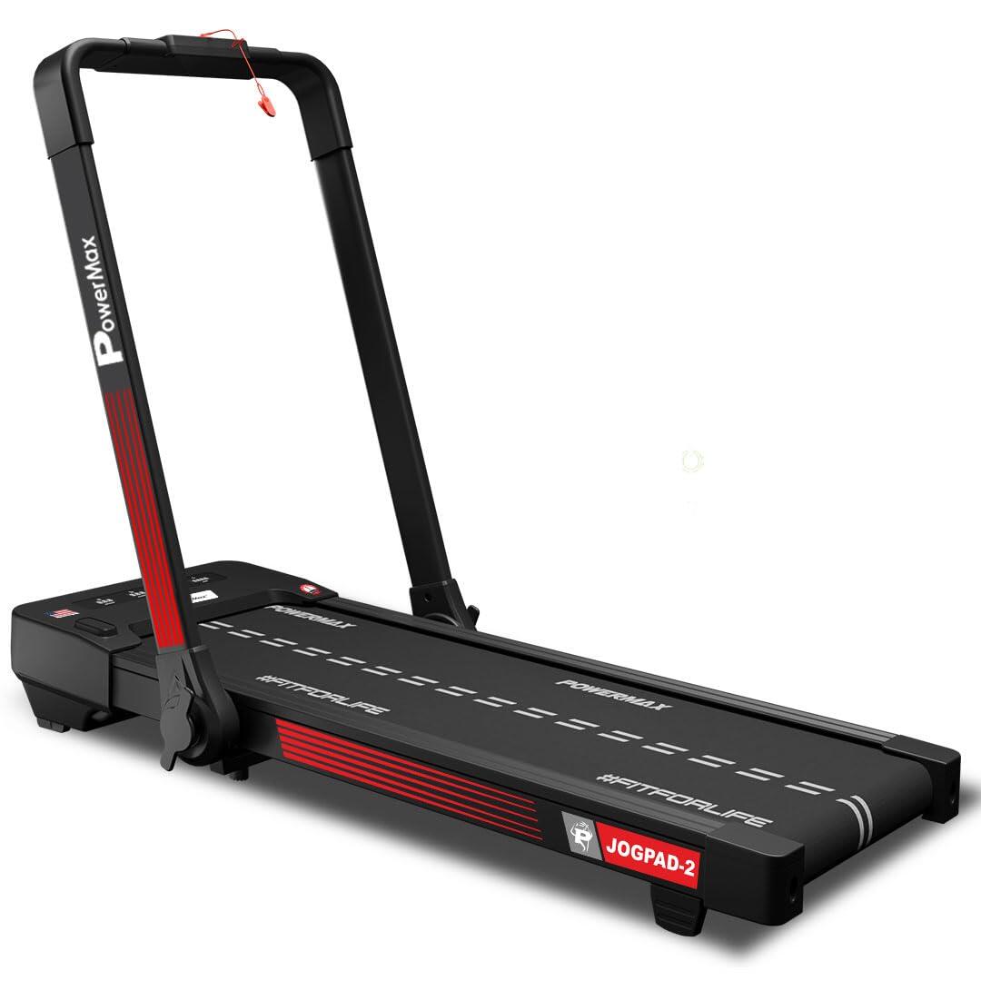 PowerMax Fitness JOGPAD-2 (4.0HP Peak) 2-in-1 Compact Foldable Treadmill for Home + Under Desk Walking Pad - Slim Enough to be stored Under Bed or Sofa - Remote Controller-picture-19
