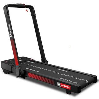 PowerMax Fitness JOGPAD-2 (4.0HP Peak) 2-in-1 Compact Foldable Treadmill for Home + Under Desk Walking Pad - Slim Enough to be stored Under Bed or Sofa - Remote Controller