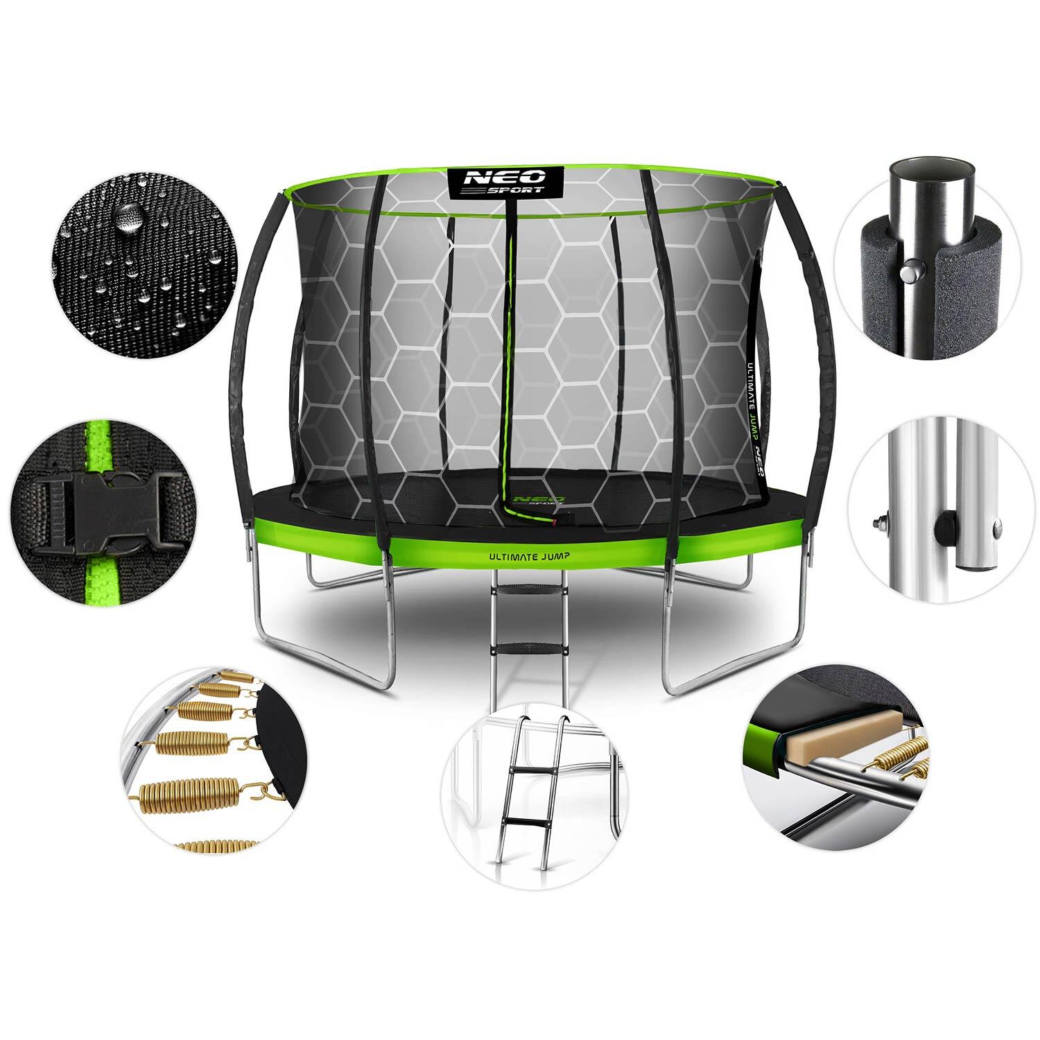 Trampolina ogrodowa z siatką wewnętrzną Neo-Sport 435cm 14ft 5/7