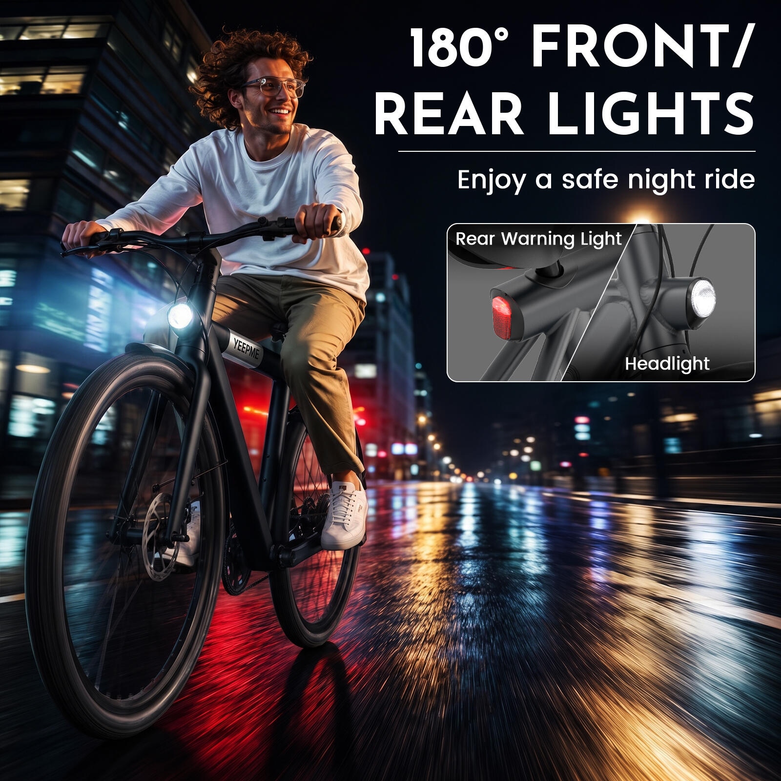 YEEP.ME DAY SPORT Vélo Électrique VAE 28'' Courroie Gates 460Wh 80km Urbain 6/9