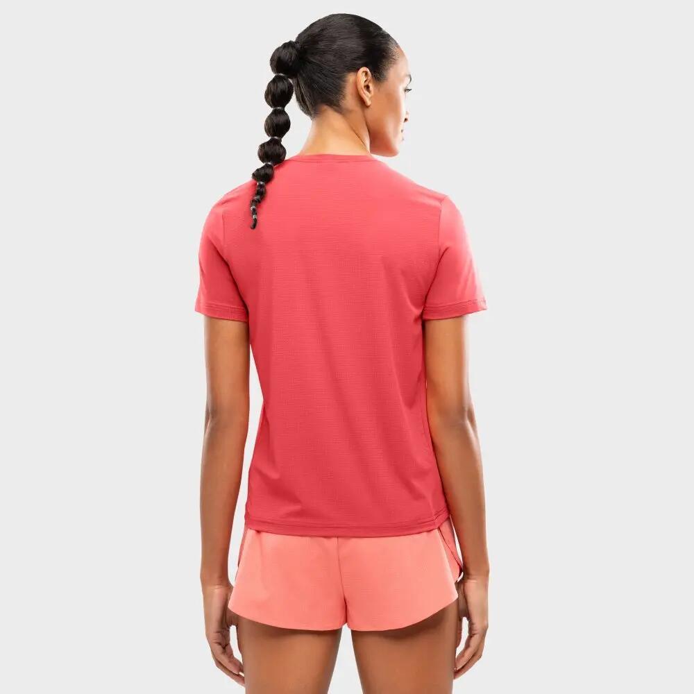 T-shirt running manches courtes femme Fitness Singapore Coral Pink Rose 6/7
