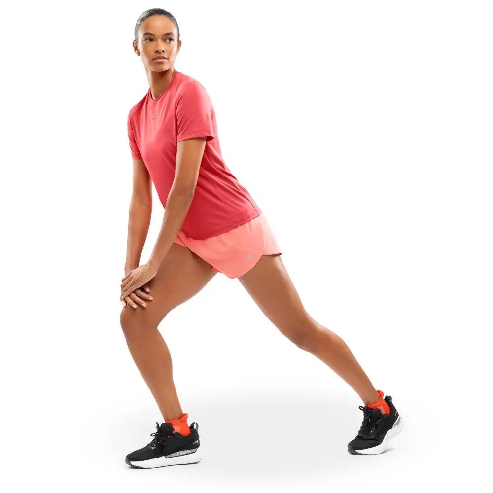 T-shirt running manches courtes femme Fitness Singapore Coral Pink Rose 3/7