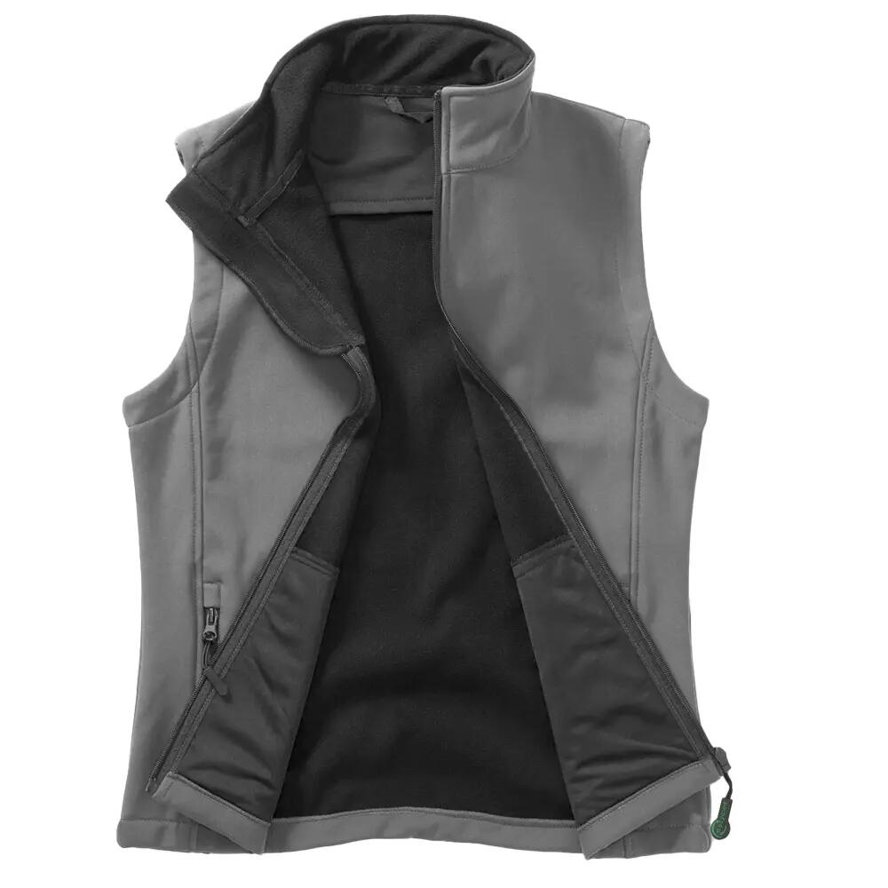Mens Printable Softshell Body Warmer (Charcoal Grey/Black) 4/5