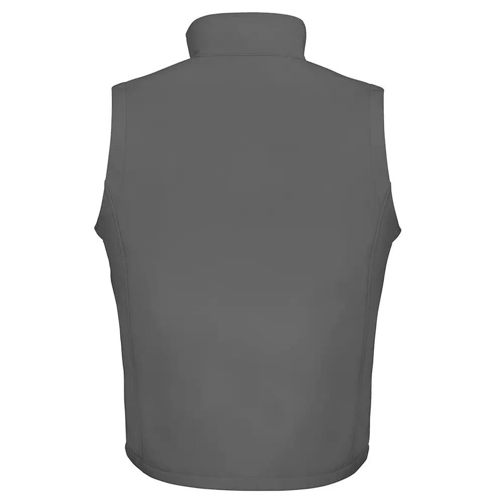 Mens Printable Softshell Body Warmer (Charcoal Grey/Black) 3/5