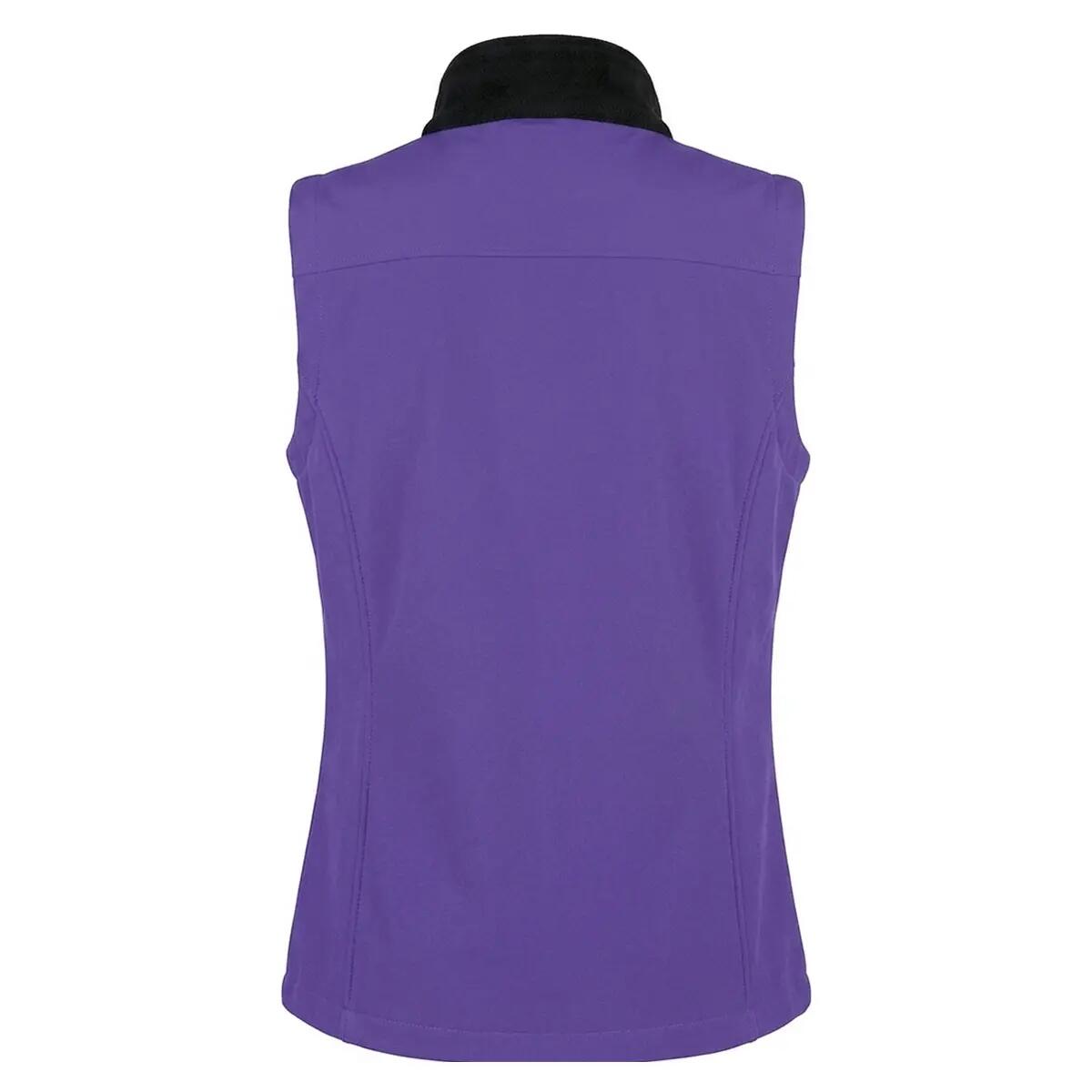 Womens/Ladies Softshell Body Warmer (Purple/Black) 2/3